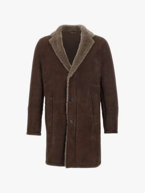 VOLFAGLI Ninfeo suede shearling-lined coat