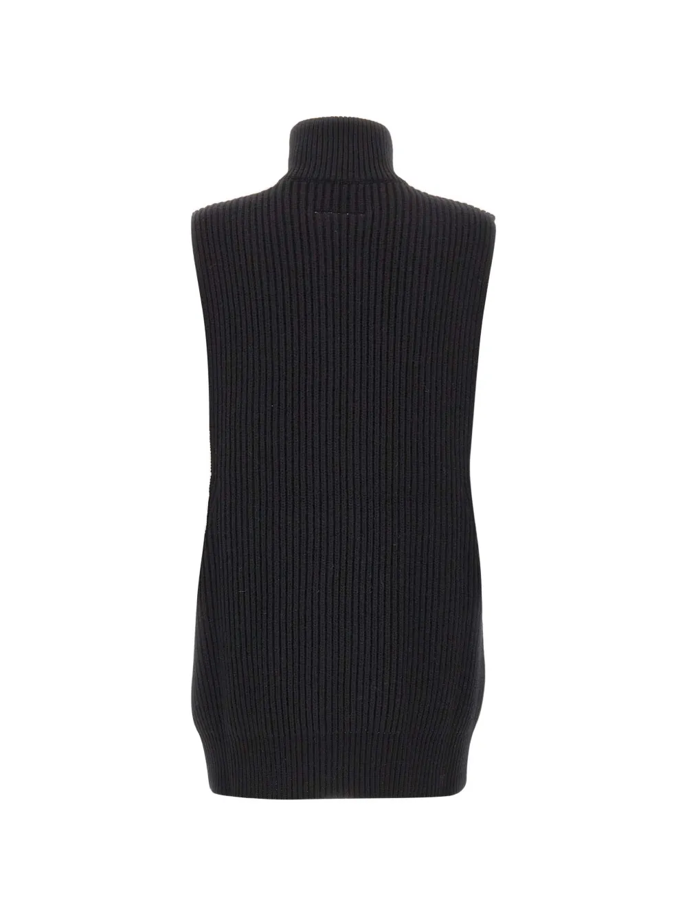 MM6 Maison Margiela Ribgebreide top met rits Zwart