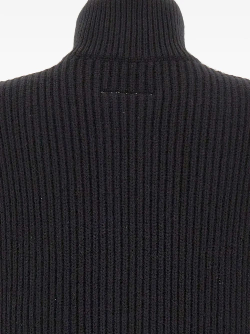MM6 Maison Margiela Ribgebreide top met rits Zwart