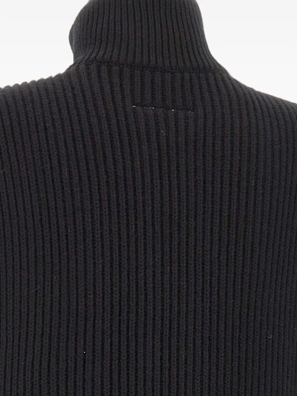 MM6 Maison Margiela Ribgebreide top met rits Zwart