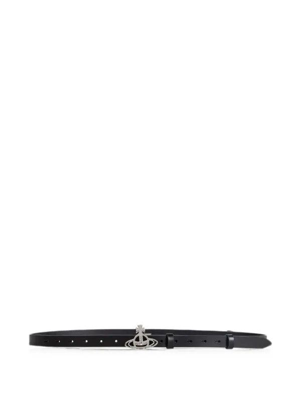 Vivienne Westwood Small Line Orb-buckle Belt in Black