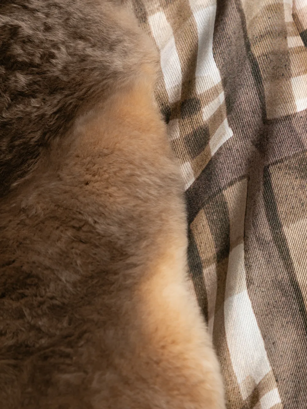 Pierre-Louis Mascia Geruite sjaal met luipaard-print Beige