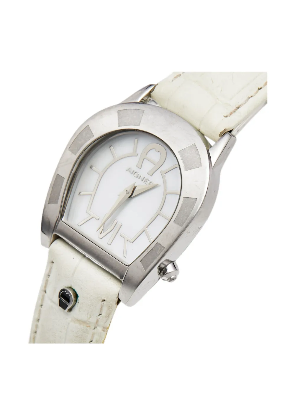 Pre-owned Aigner Vintage Portobello 29mm Watch In White