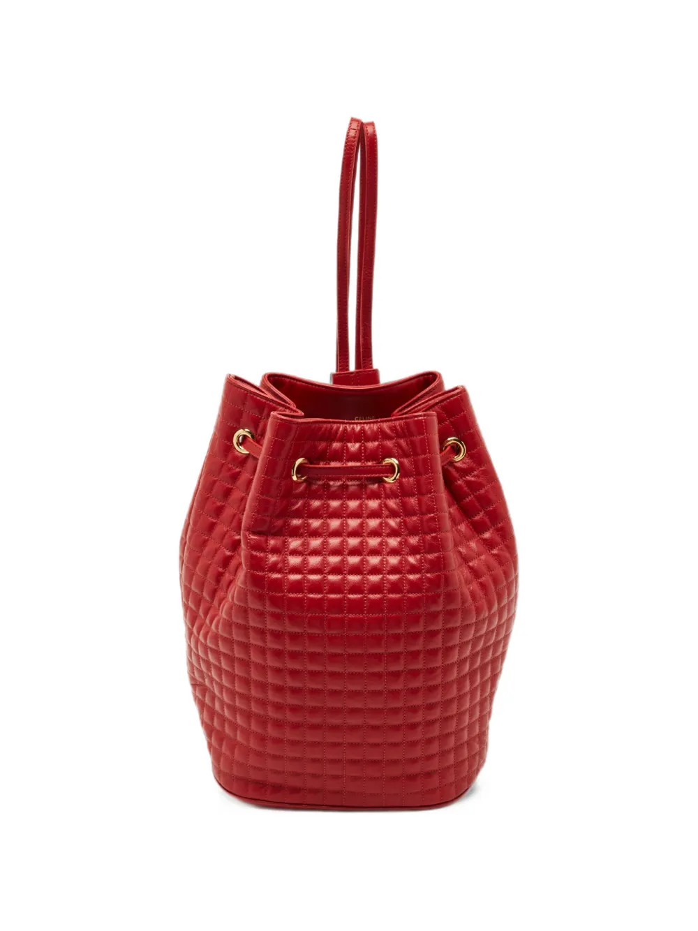 Celine Pre-Owned 2019 quilted drawstring backpack - Rosso