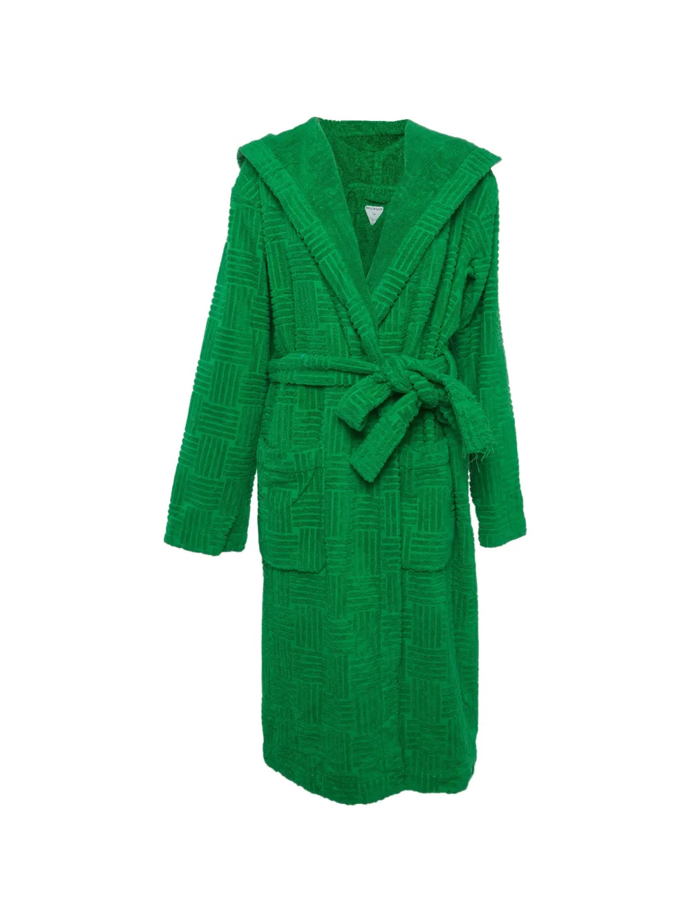 Bottega Veneta Pre-Owned Intreccio pattern cotton bathrobe - Verde