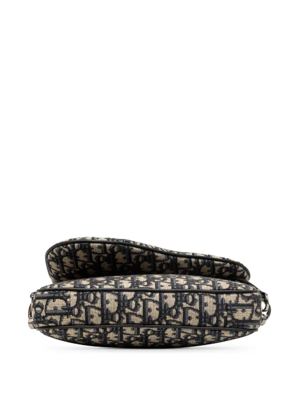 ディオール Christian Dior Pre-Owned 2023 Oblique Canvas Saddle Triple Pouch