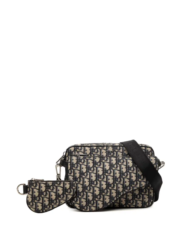 Christian Dior Pre-Owned 2023 Oblique Canvas Saddle Triple Pouch