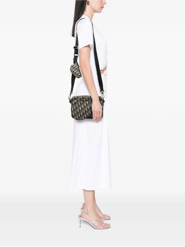 Christian Dior Pre-Owned 2023 Oblique Canvas Saddle Triple Pouch