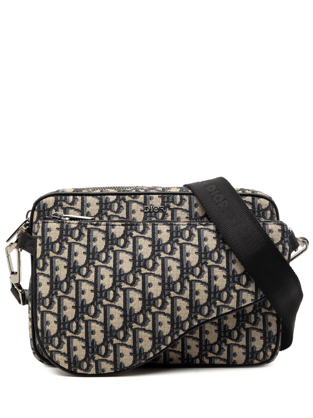 Christian Dior Pre-Owned 2023 Oblique Canvas Saddle Triple Pouch crossbody bag - Blue