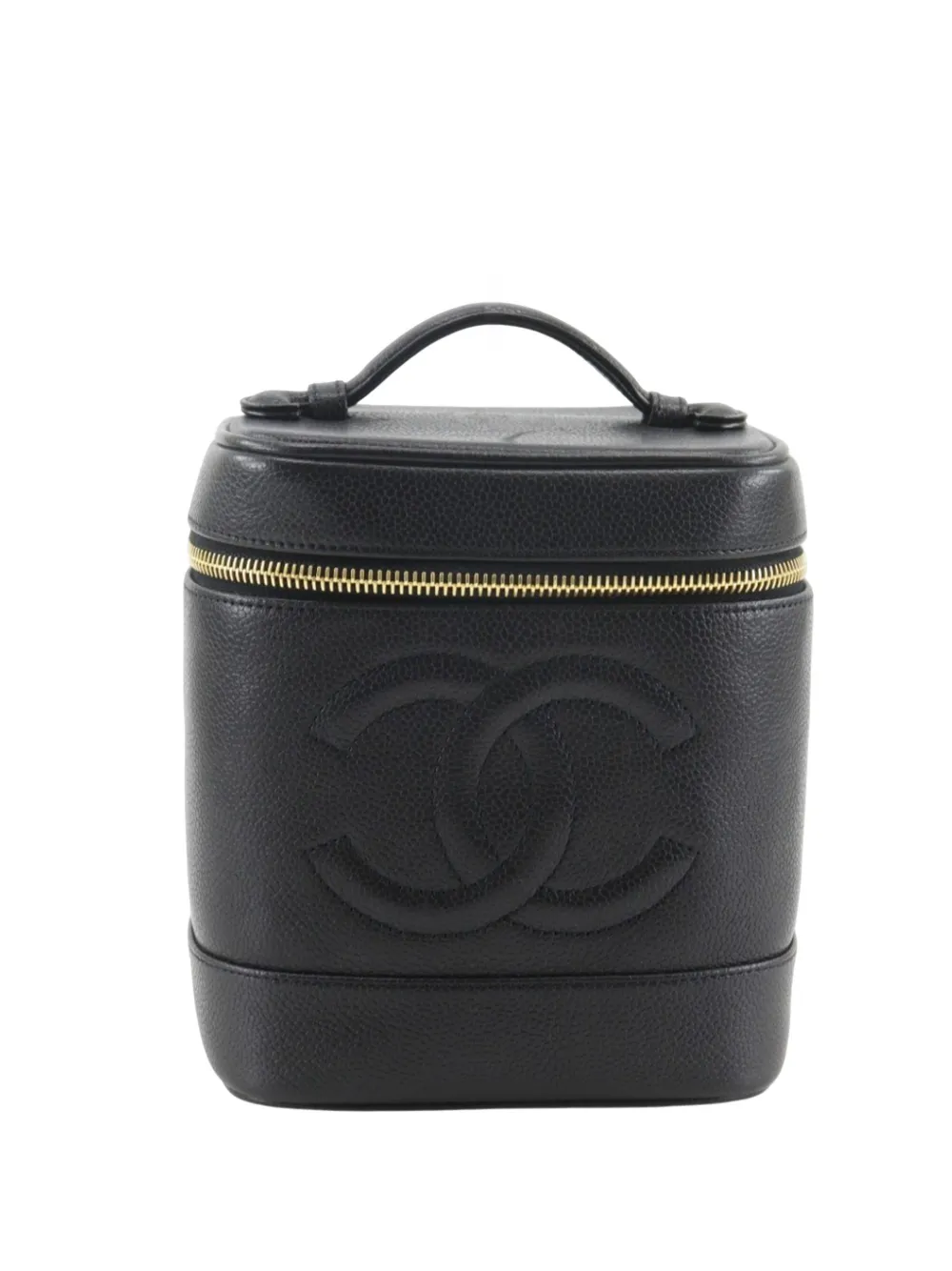 CHANEL Pre-Owned 1996-1997 CC Caviar Case vanity bag - Nero