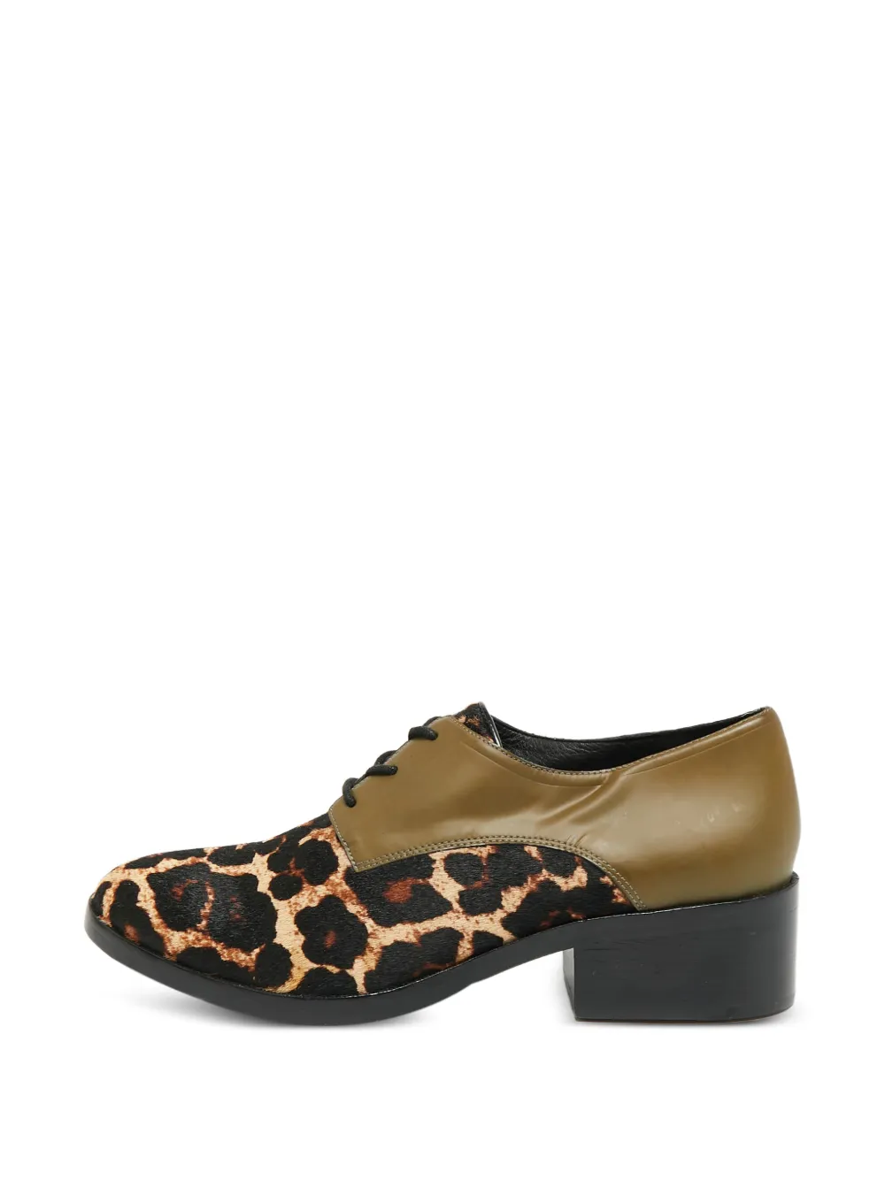 Philipp Plein leopard-print lace-up oxford shoes - Toni neutri