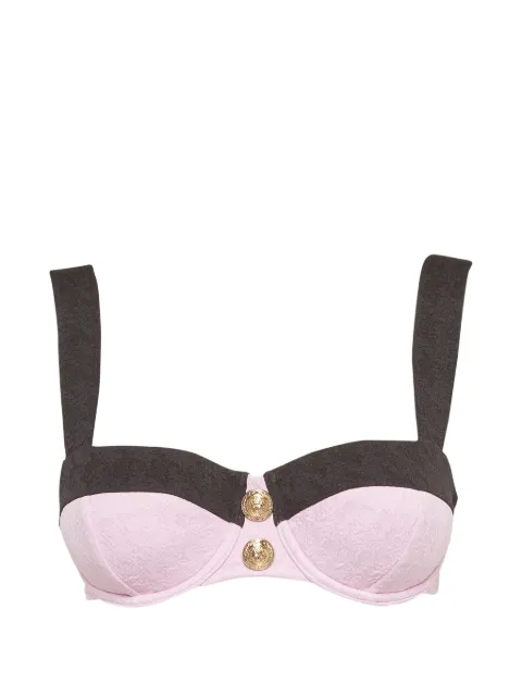 L'Agence Alexandria colorblock bikini top