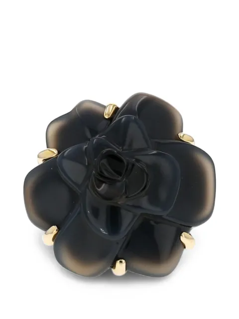 CHANEL Pre-Owned 2000s Camelia chalcedony ring