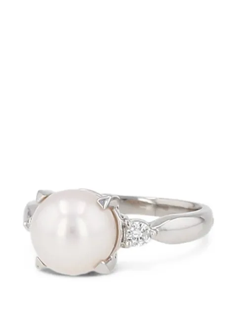 TASAKI 2000s pearl and diamond ring