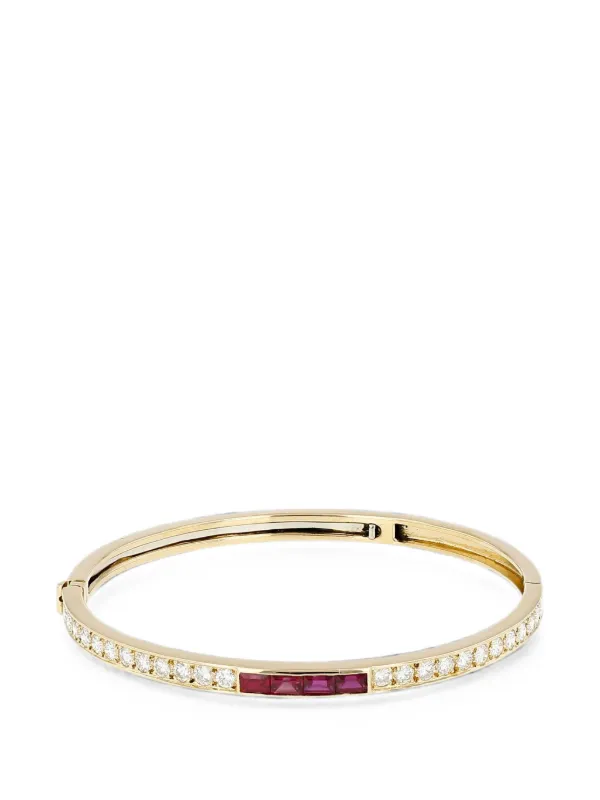 Van Cleef & Arpels 1990s ルビー＆ダイヤモンド バングル | ゴールド 
