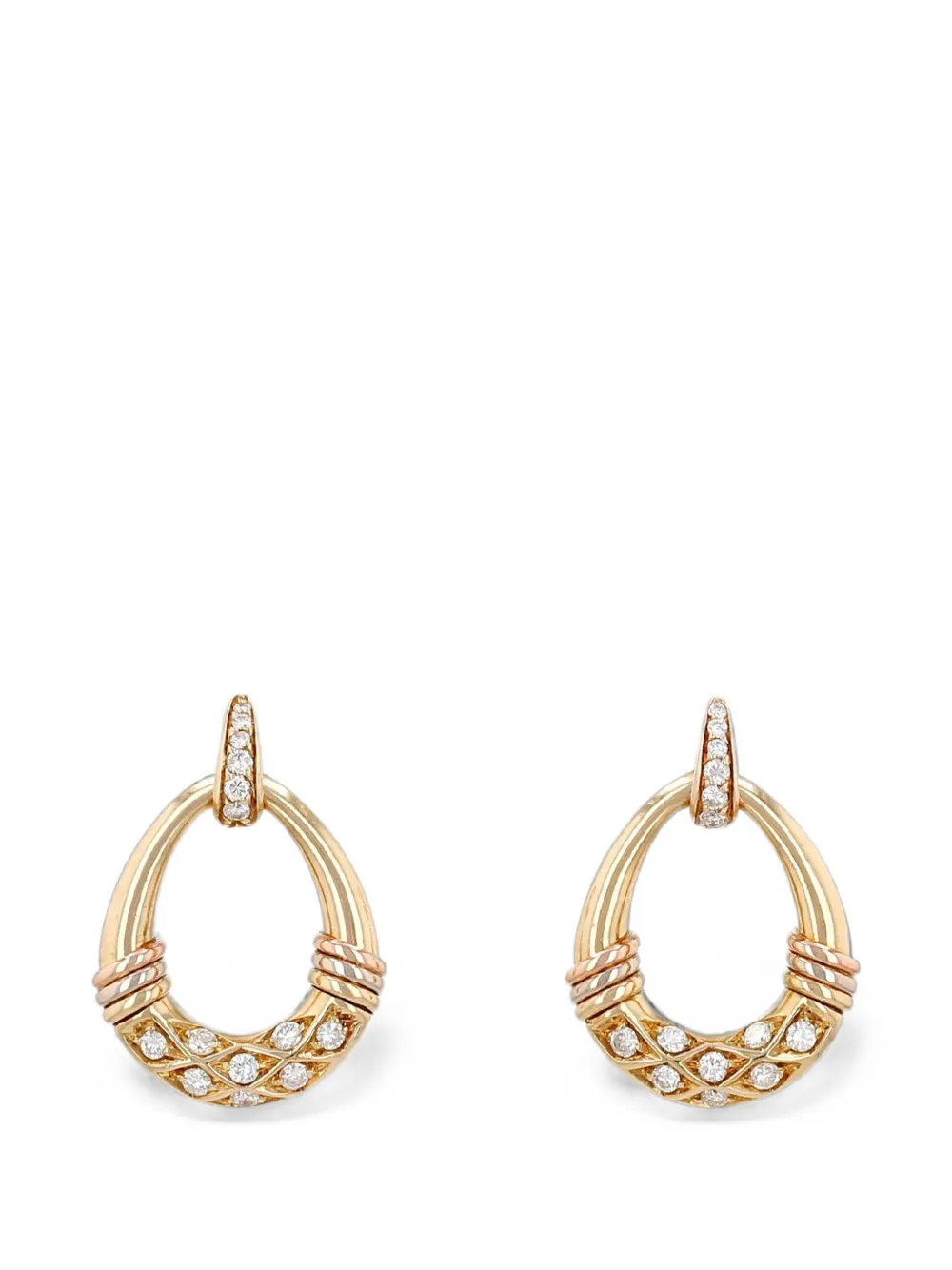 Cartier 1990s Rumba Hängeohrringe mit Diamanten - Gold