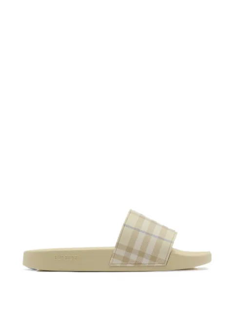 Burberry check-pattern slides