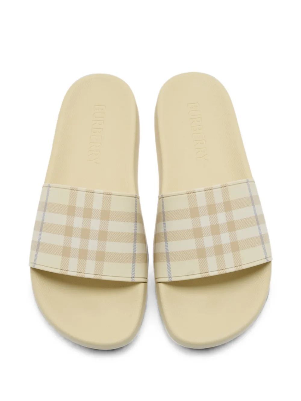 Burberry check-pattern slides Beige
