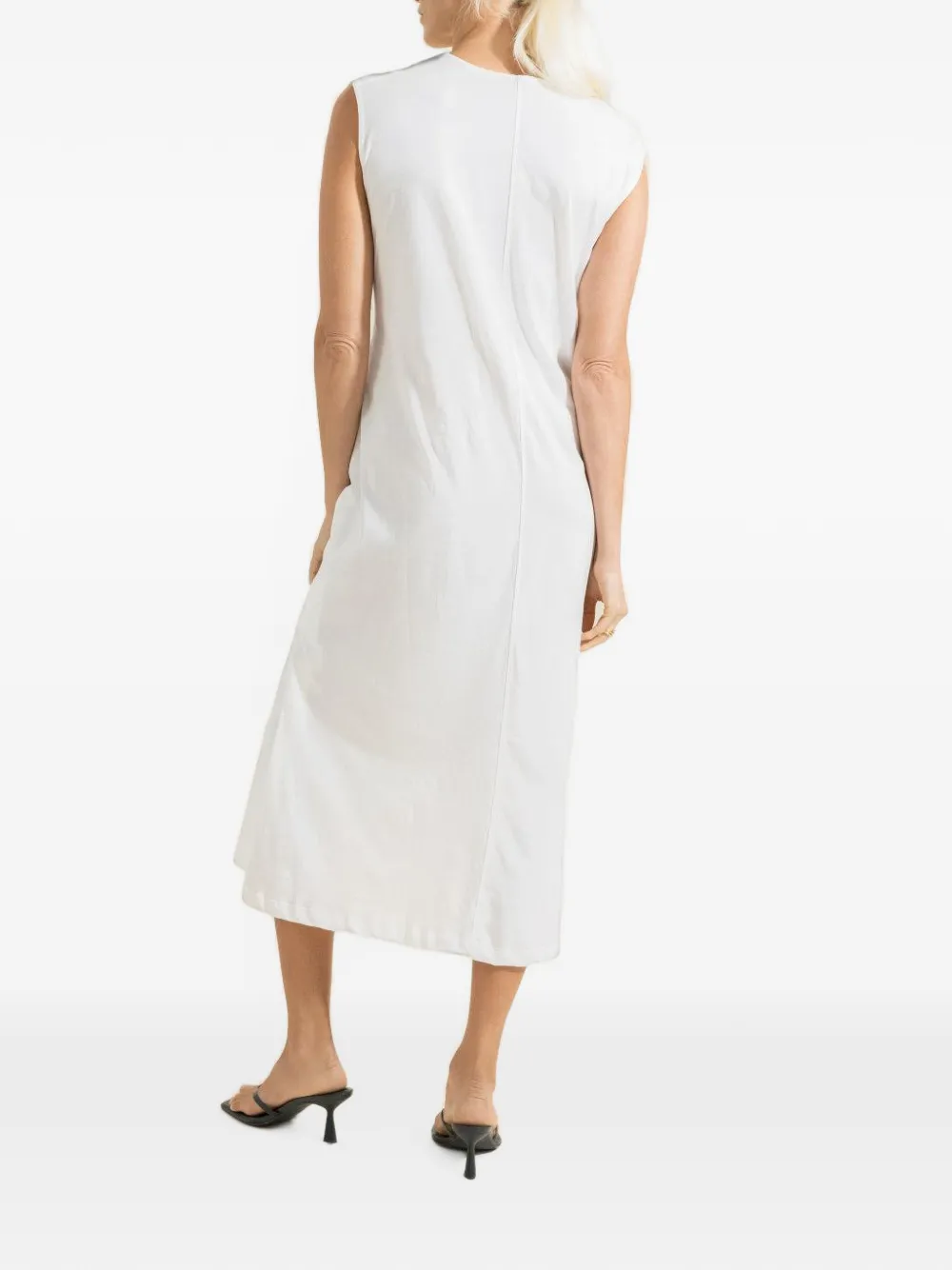 TOTEME Midi-jurk met gestrikte taille Wit