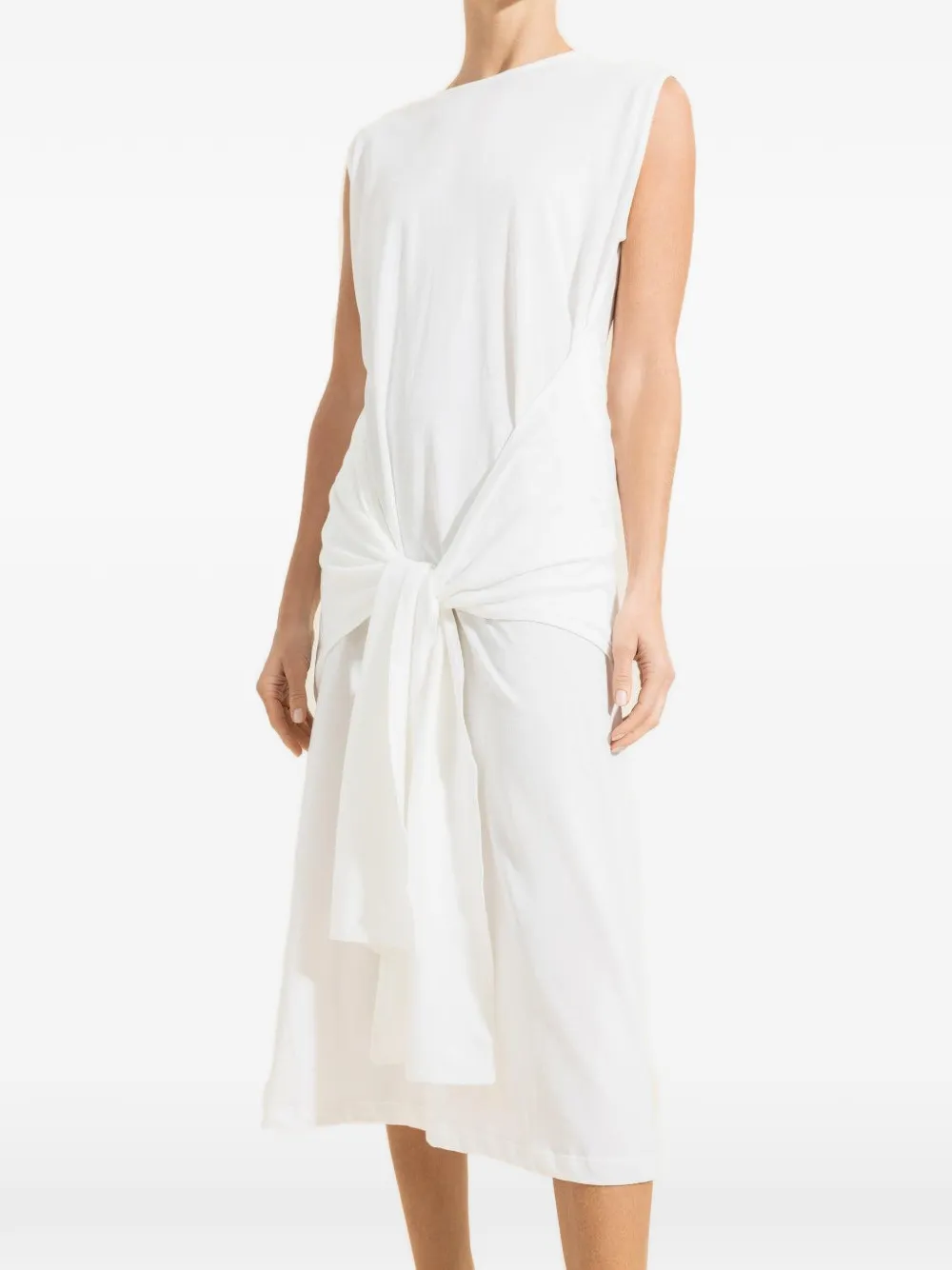 TOTEME Midi-jurk met gestrikte taille Wit