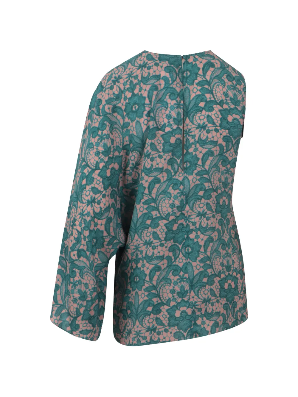 Gianluca Capannolo Asymmetrische top met kanten print Groen