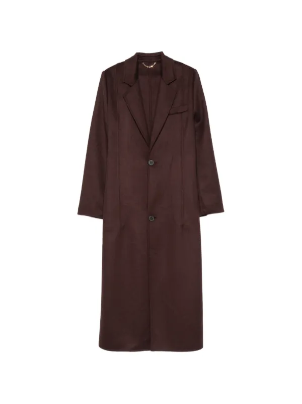 Victoria Beckham Tailored Single-breasted Coat in Brown