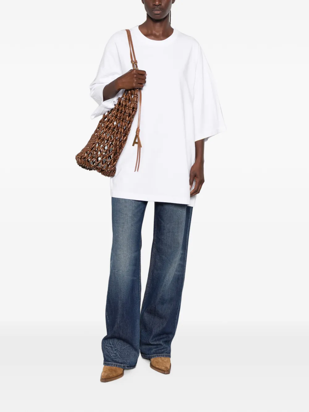 Haikure Gabrielle Back-slit T-shirt In Multi
