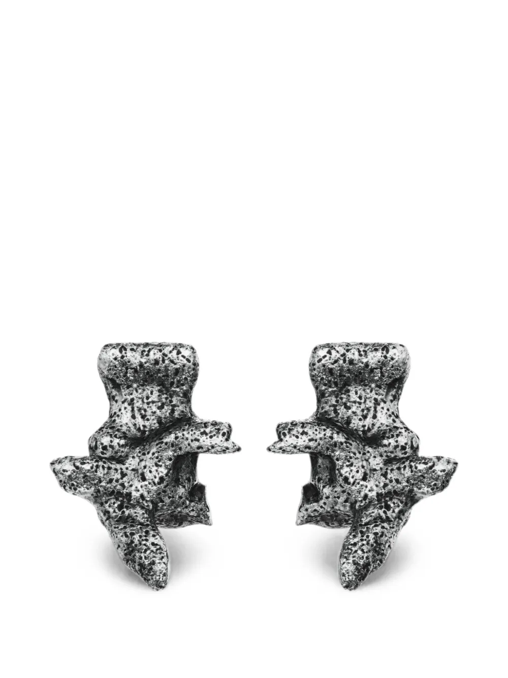 Diesel Silver-tone Stud Earrings In Silver