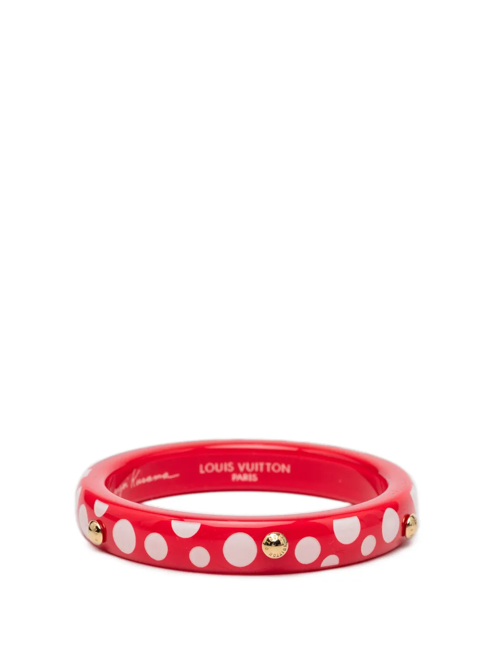 Louis Vuitton Pre-Owned 2012 Yayoi Kusama Dot Infinity Bangle PM costume bracelet - Rosso