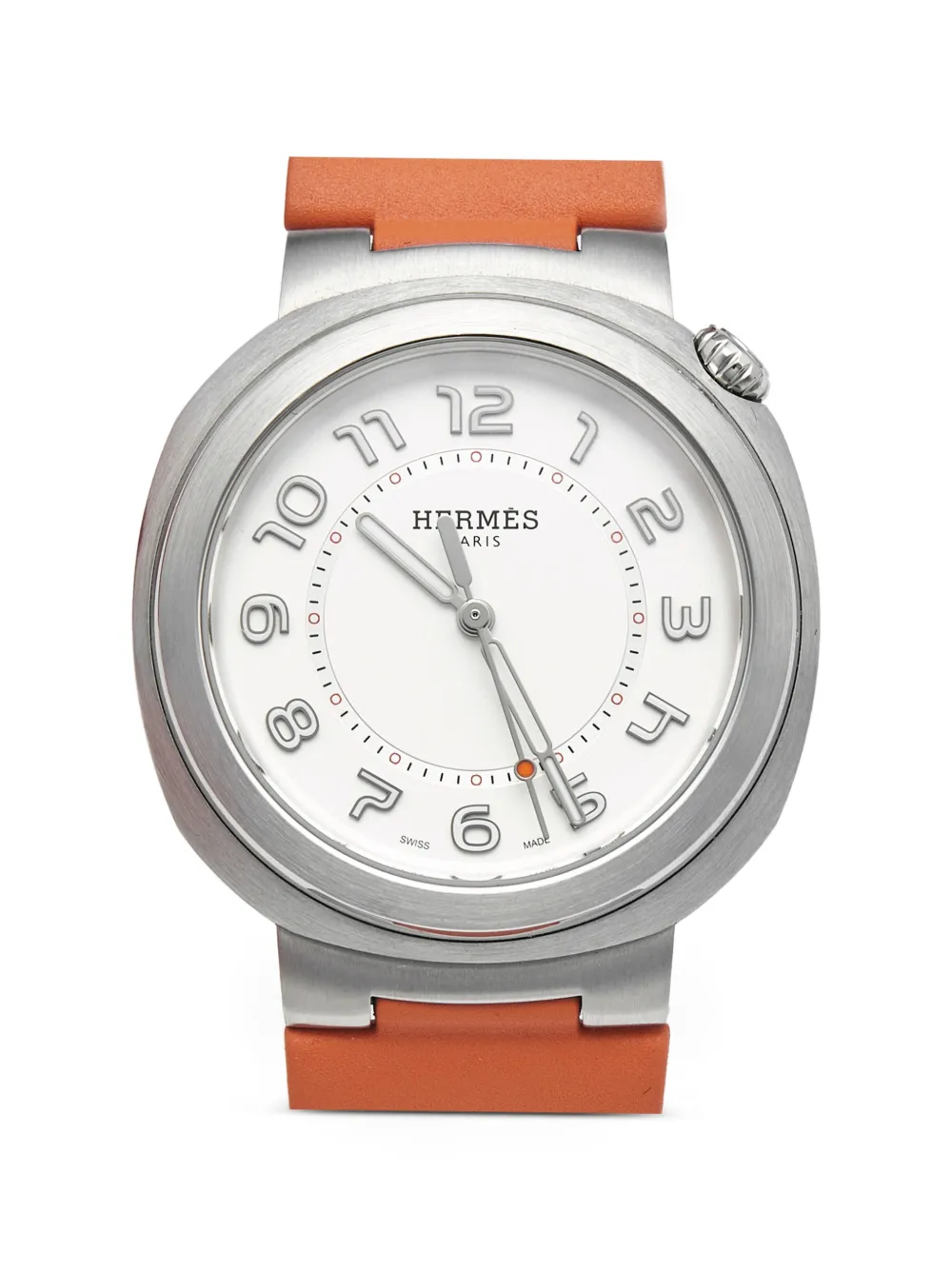 Hermès Pre-Owned 2024 Cut stainless steel 36mm watch - Bianco