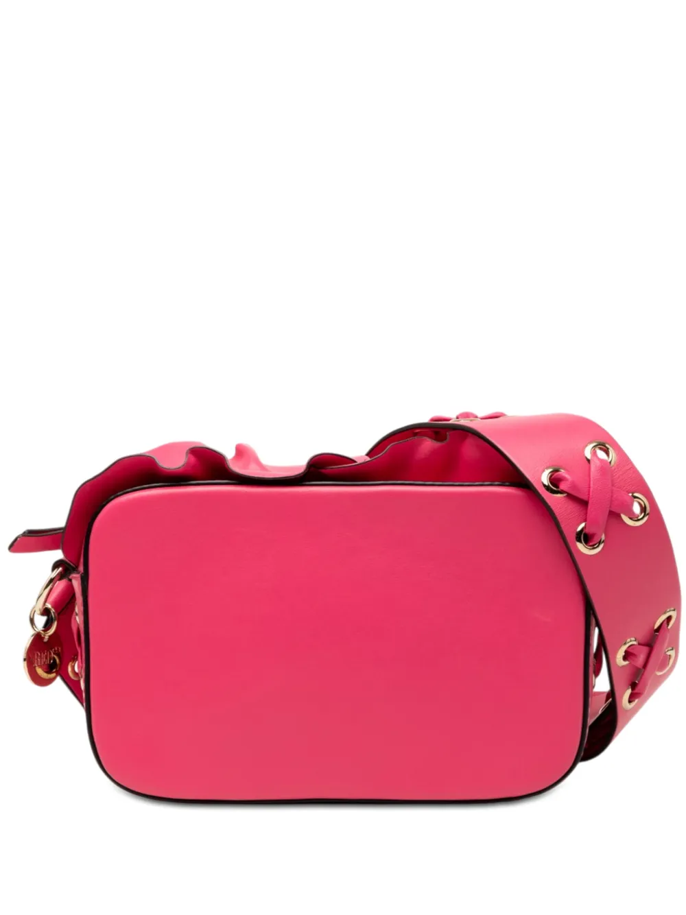 Valentino Garavani Pre-Owned 2000-2026 Leather Ruffle Trim crossbody bag - Rosa