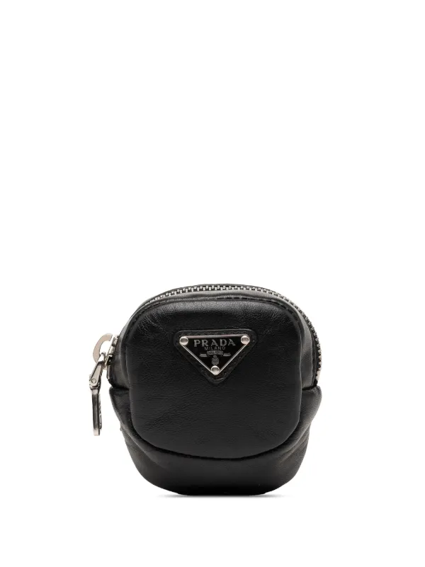Prada Pre-owned 2013-2026 Mini Leather Arm Pouch in Black