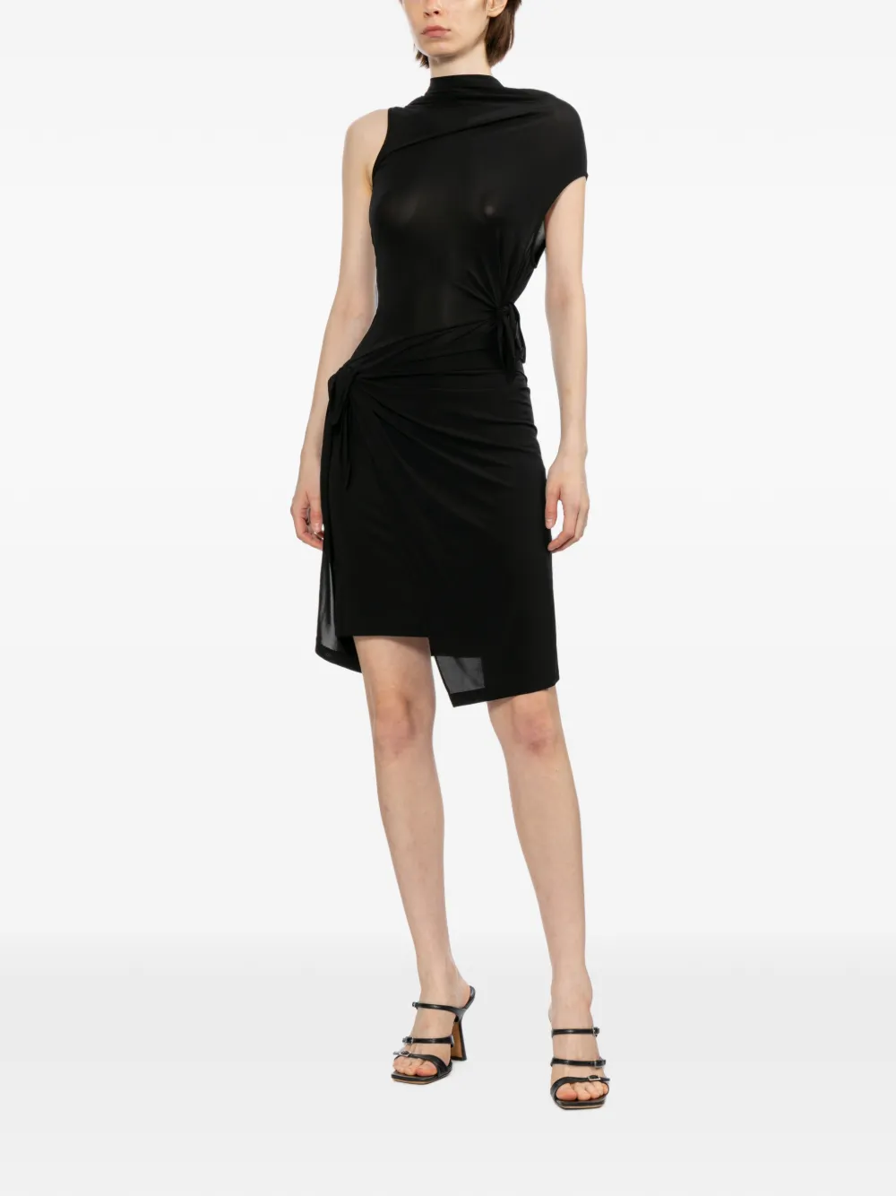 Helmut Lang Asymmetrische jurk Zwart