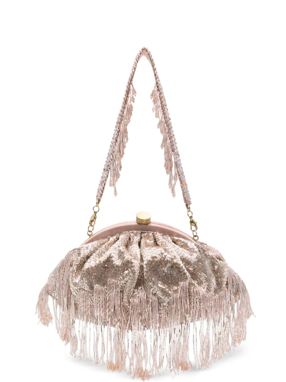 SLO_HAND_MADE Firante Soft fringed clutch bag - Rosa