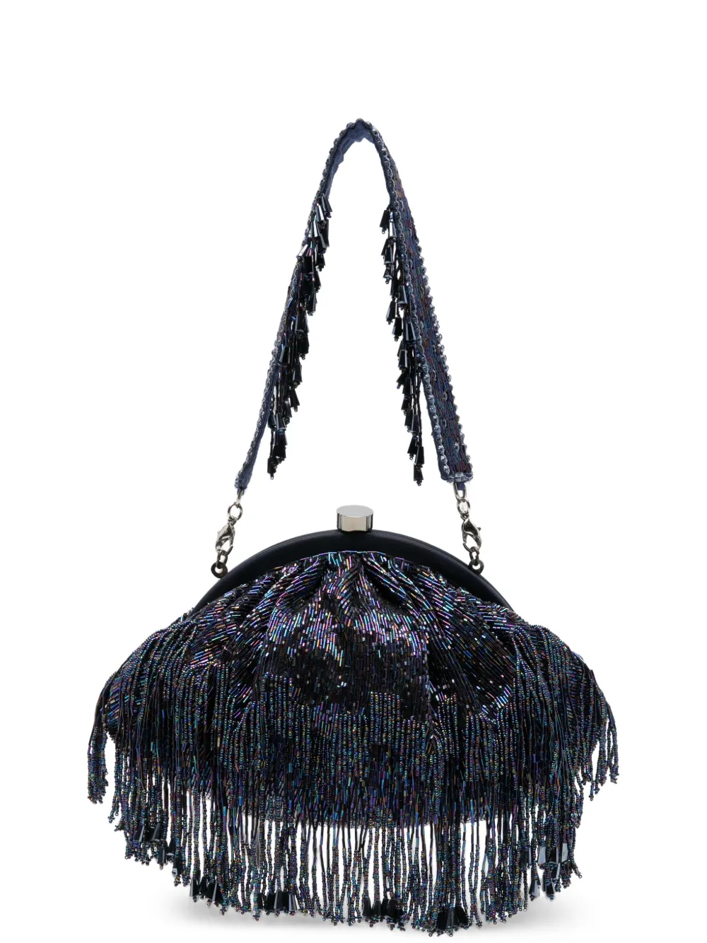 SLO_HAND_MADE Firante fringe-trimmed clutch bag - Blau