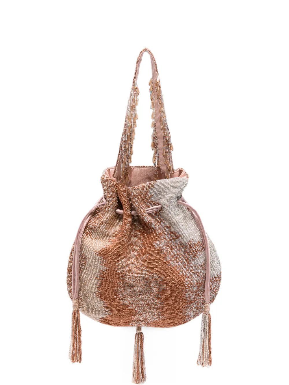 Slo_hand_made Potli Bead-embellished Bucket Bag In Multi