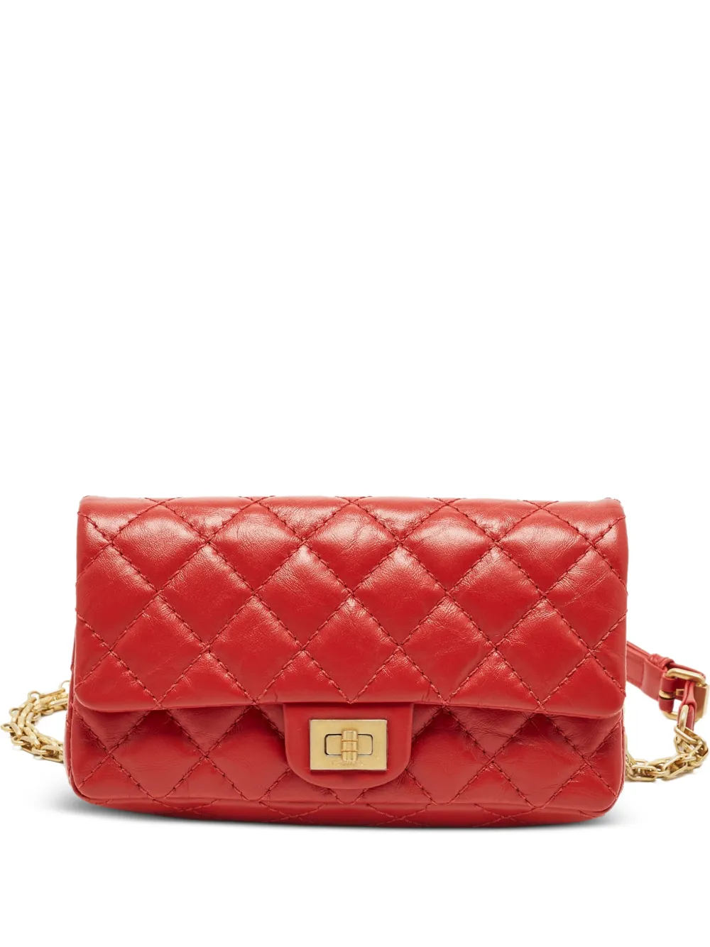 CHANEL Pre-Owned 2018-2019 Reissue 2.55 quilted belt bag - Rosso
