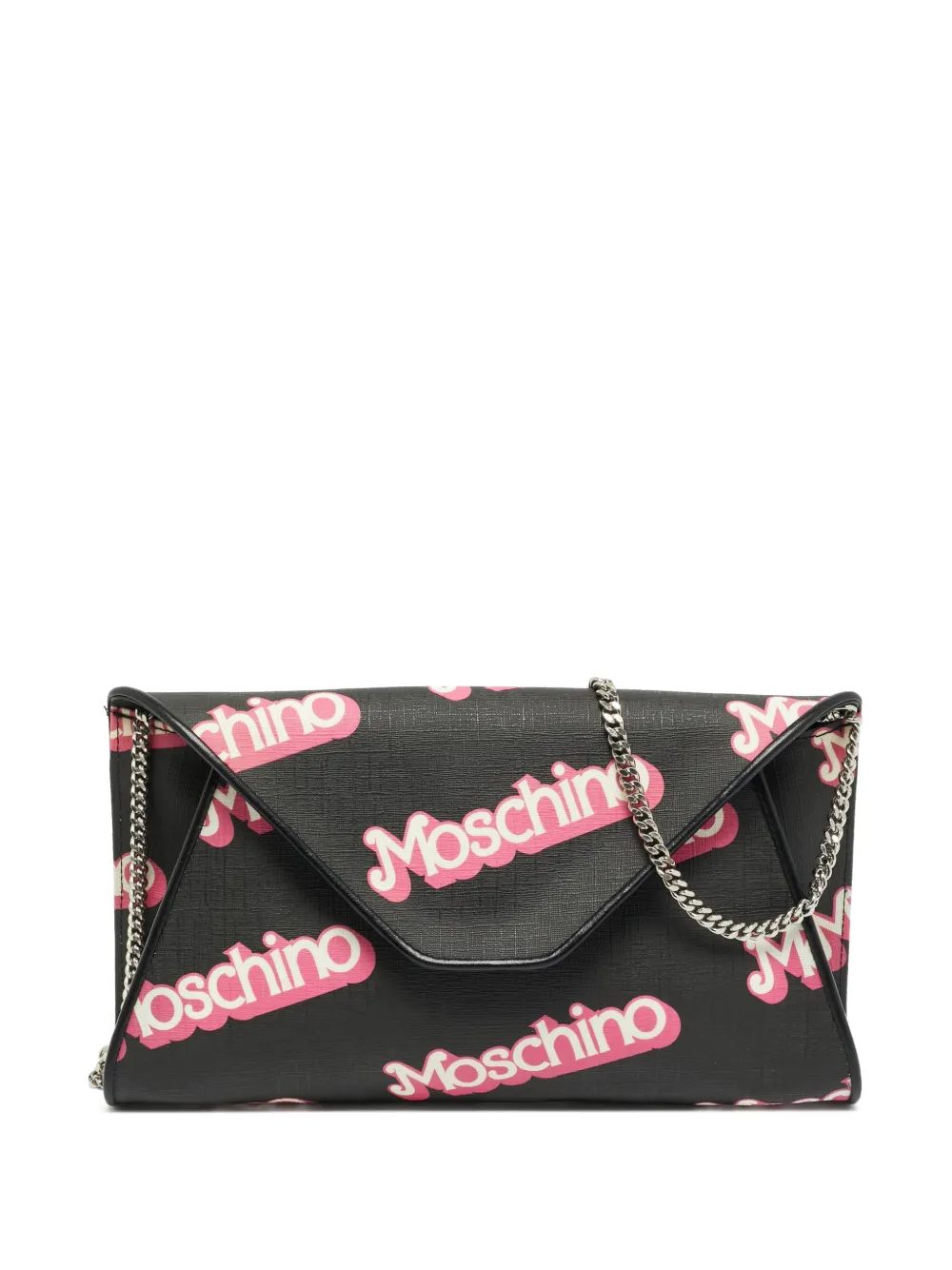 Moschino Pre-Owned Barbie logo chain clutch bag - Nero