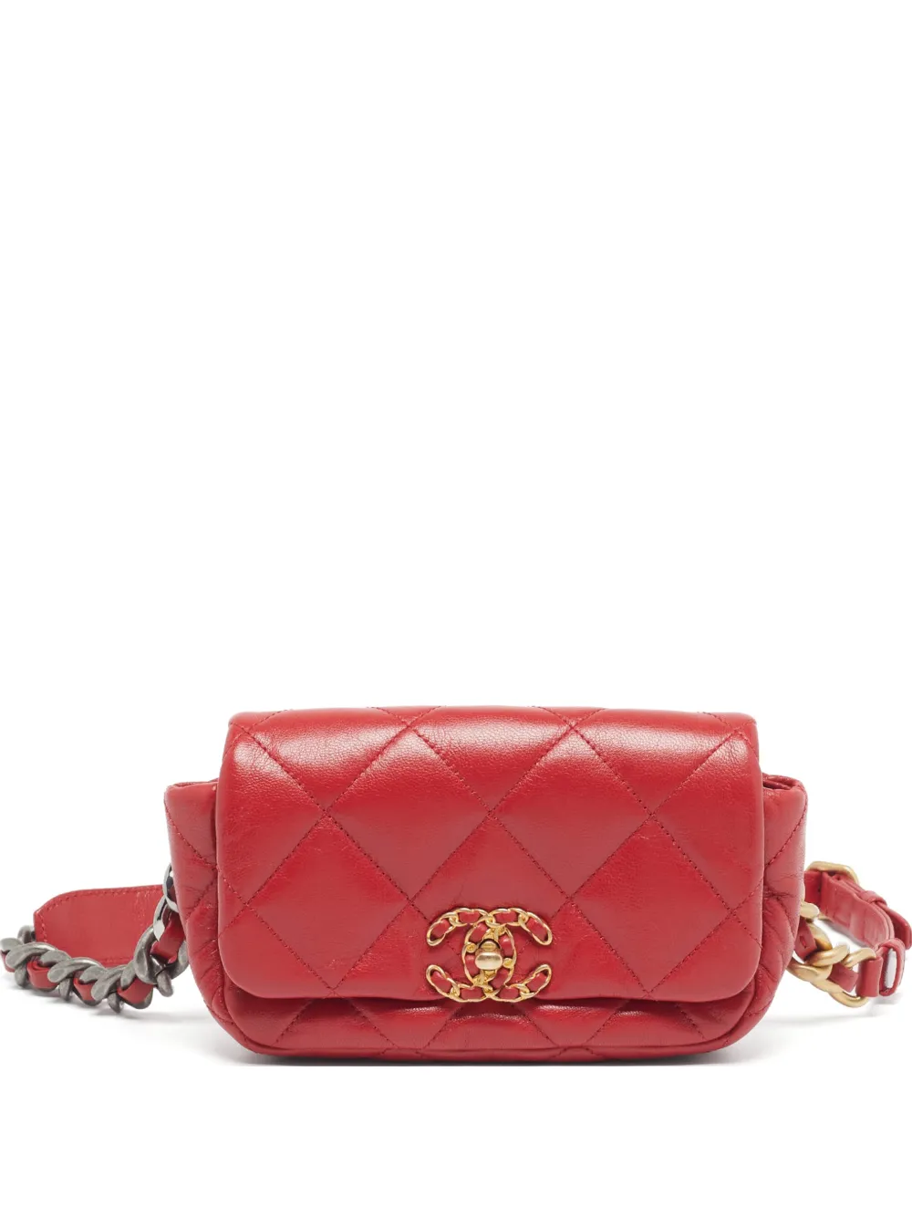 CHANEL Pre-Owned 19 quilted belt bag - Rosso