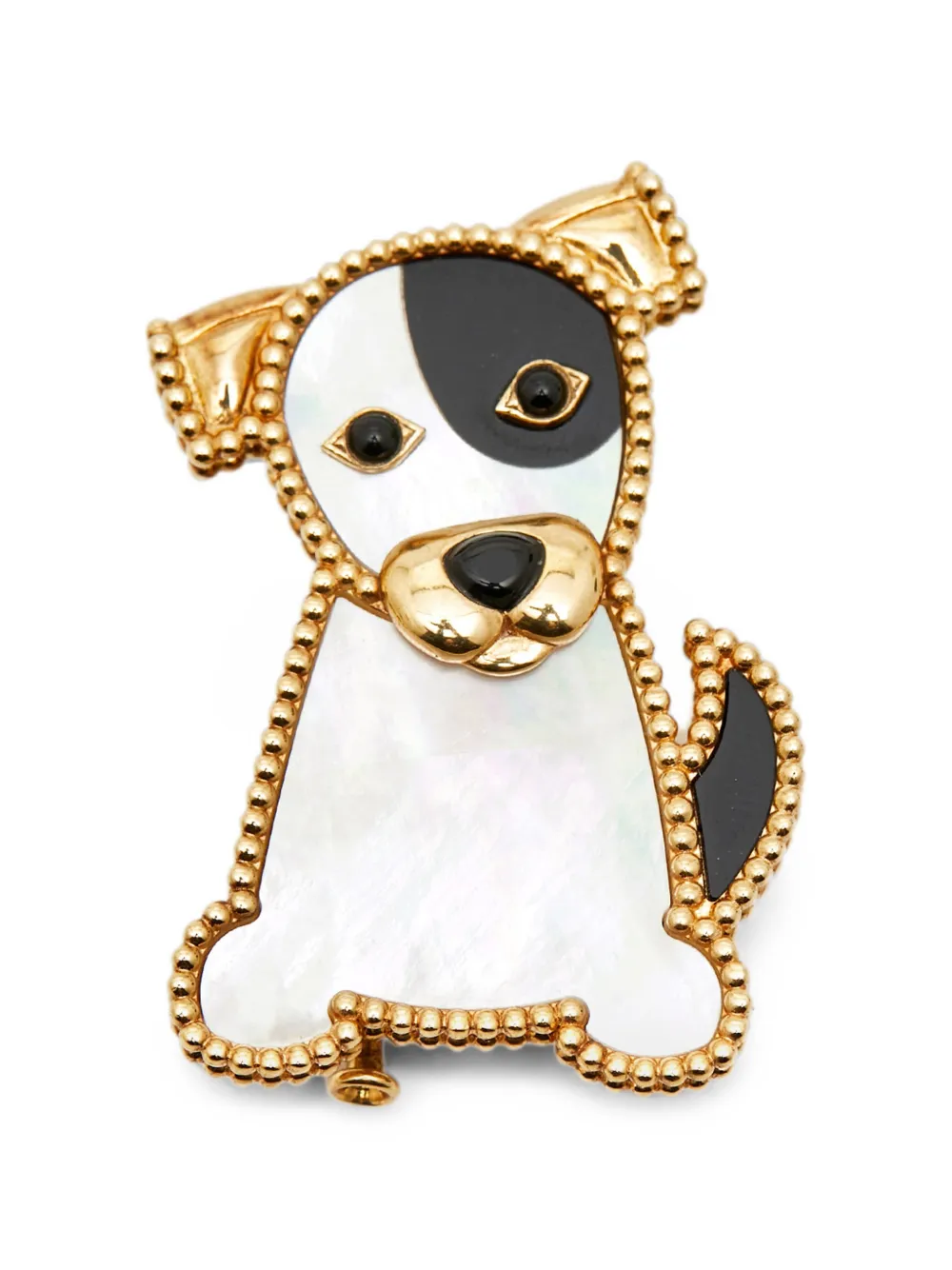 Pre-owned Van Cleef & Arpels Lucky Animal Dog-motif Brooch In Gold