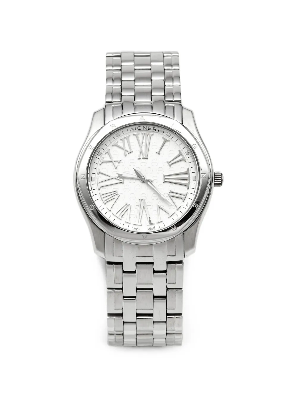 Pre-owned Aigner Vintage Lazio 36mm Watch In White