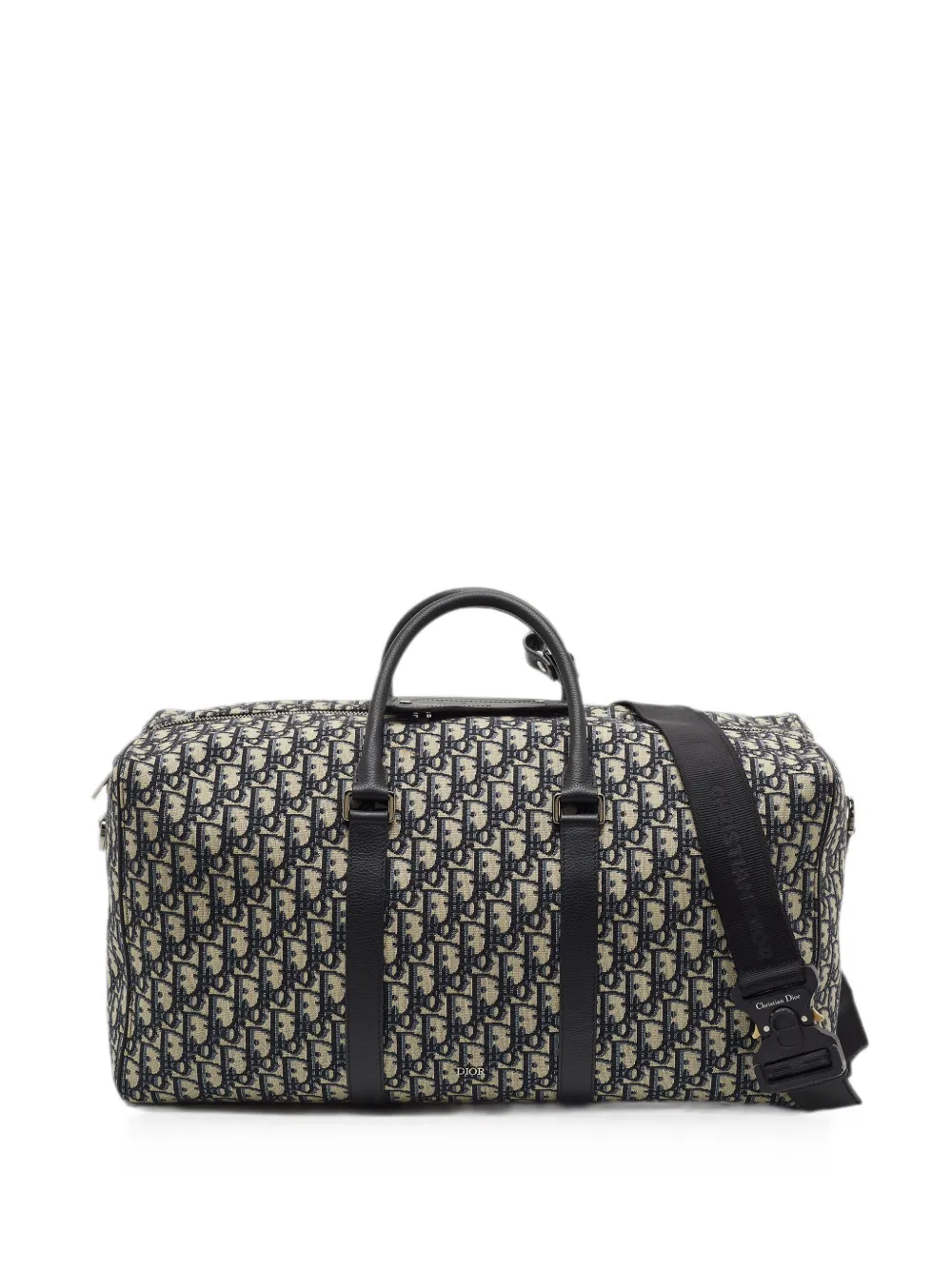 Christian Dior Pre-Owned 2021 50 Lingot Oblique-jacquard duffel bag - Blue