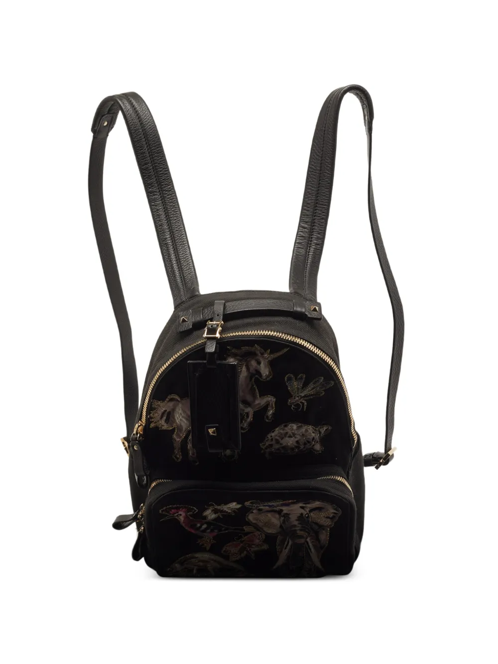 Valentino Garavani Pre-Owned Zaino con ricamo Fantastic Animal - Nero