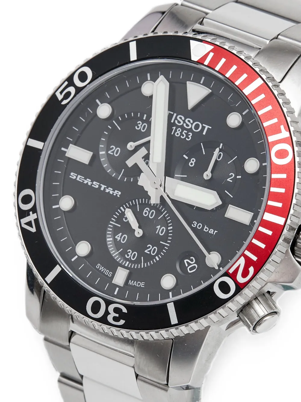 Tissot 2020s Seastar 45.5mm chronograph watch - Nero