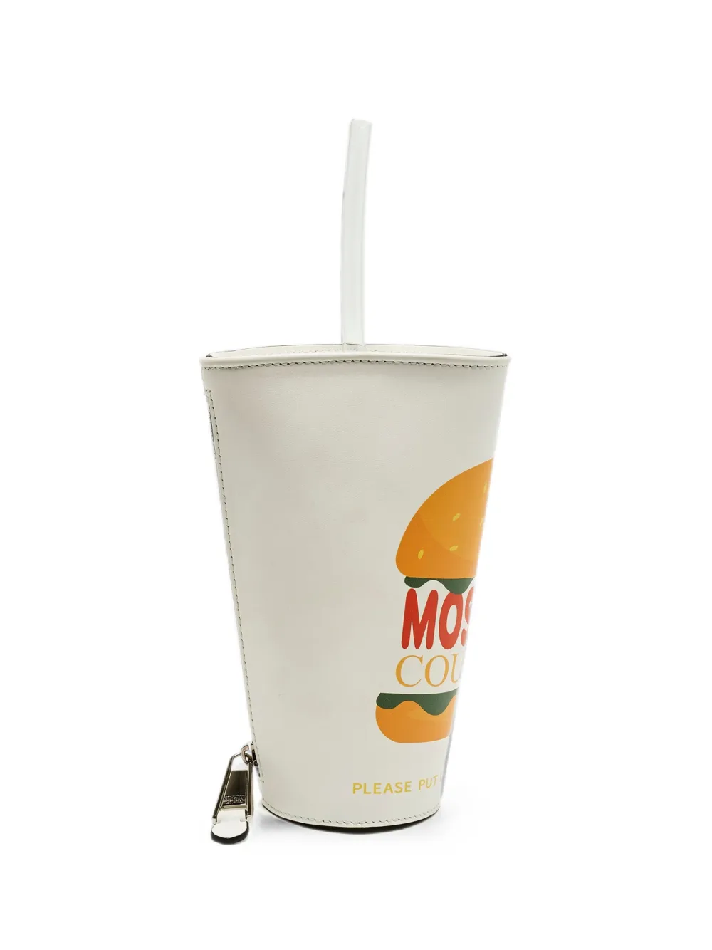 Moschino Pre-Owned Soda Cup leather clutch bag - Bianco