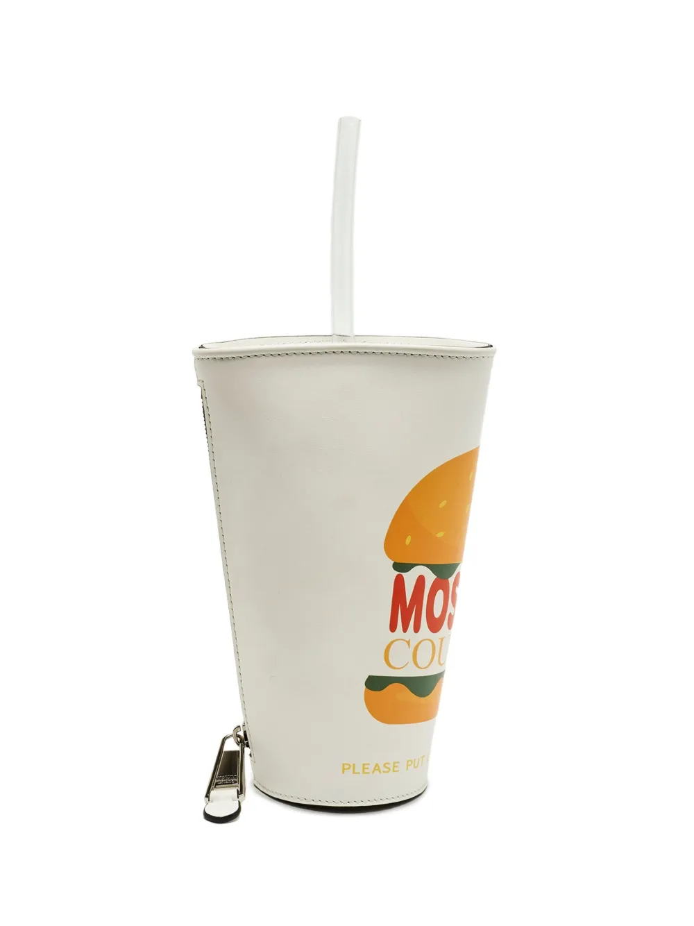 Moschino Pre-Owned Soda Cup leather clutch bag - Bianco