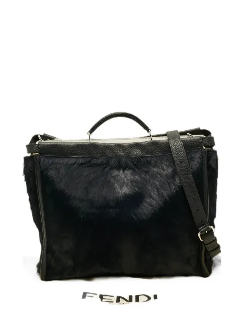 Fendi Pre-Owned 2015 Peekaboo calf-hair briefcase