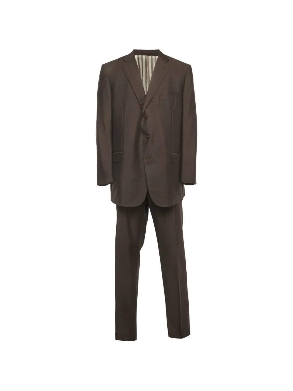 Pre-owned Ermenegildo Zegna Vintage Single-breasted Suit In Brown