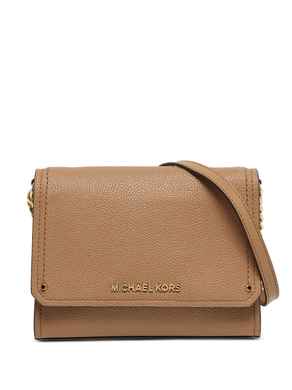 Pre-owned Michael Kors Vintage Hayes Chain Clutch Bag In Neutral