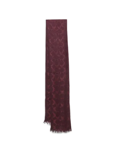 Coach Signature logo-pattern scarf